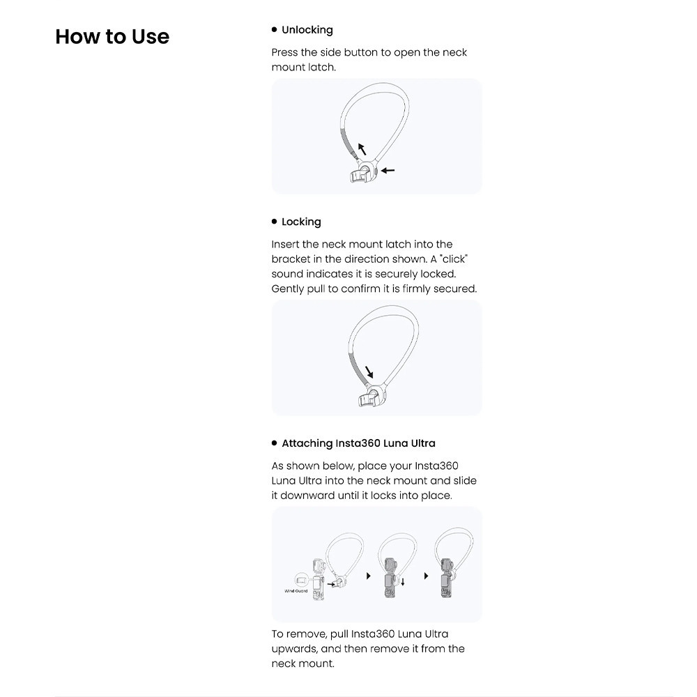 Insta360 Luna Series Neck Mount ของแท้ - Image 3
