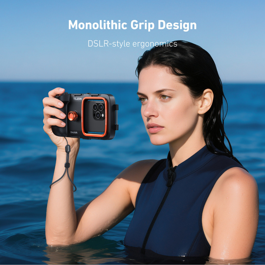 Telesin Diving Phone Case with Remote Control เคสดำน้ำสำหรับสมาร์ทโฟน พร้อมรีโมต Bluetooth กันน้ำ By AquaproThailand - Image 6