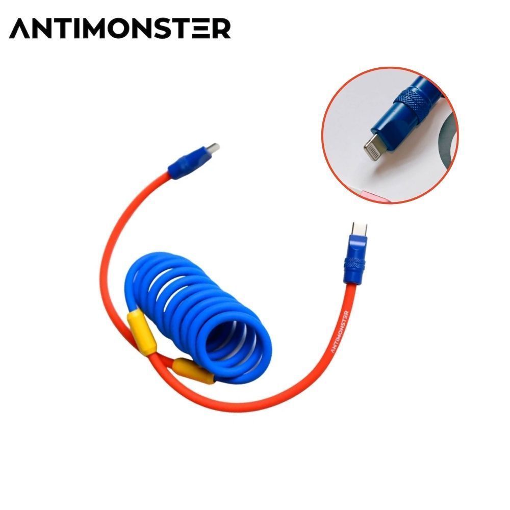 (Pre-Order 7-15 วัน) Antimonster Loop Type-C to Lightning 240W Charging Cable ชาร์จเร็ว สายชาร์จแบบสปริง (ประกันตลอดชีพ) - Image 2